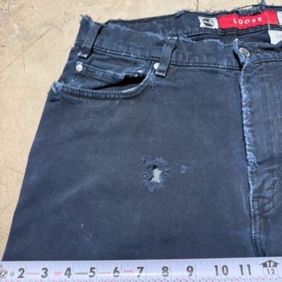 Vintage 90s Levi’s Silvertab Loose Fit Made USA Denim Jeans 34 X 35 Distressed - Picture 5 of 15